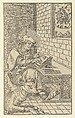 Luke, from "The Four Evangelists and Three Apostles Sitting in Rooms", Lucas Cranach the Younger German, Woodcut