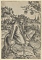 A Saxon Prince on Horseback, Lucas Cranach the Elder  German, Woodcut; second state of two (Hollstein)