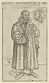 Philip Melanchthon, Full-Length Towards the Right, Lucas Cranach the Younger German, Woodcut; first state of six (Hollstein)