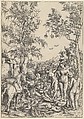 The Judgment of Paris, Lucas Cranach the Elder  German, Woodcut