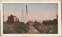 Card No. 102, The Armed Train used by the Belgians near Antwerp, from the World War I Scenes series (T121) issued by Sweet Caporal Cigarettes, American Tobacco Company, Photolithograph