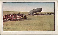 Card No. 105, Raising a German Signal Balloon, from the World War I Scenes series (T121) issued by Sweet Caporal Cigarettes, American Tobacco Company, Photolithograph