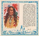 Card No. 7, John Yellow Flower, from the Indian Chiefs series (T129) issued by Red Man Chewing Tobacco, Red Man Chewing Tobacco American, Commercial color lithograph