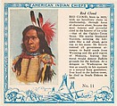 Card No. 11, Red Cloud, from the Indian Chiefs series (T129) issued by Red Man Chewing Tobacco, Red Man Chewing Tobacco American, Commercial color lithograph