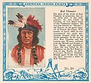 Card No. 30, Red Thunder, from the Indian Chiefs series (T129) issued by Red Man Chewing Tobacco, Red Man Chewing Tobacco American, Commercial color lithograph