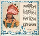 Card No. 40, Chief Gall, from the Indian Chiefs series (T129) issued by Red Man Chewing Tobacco, Red Man Chewing Tobacco American, Commercial color lithograph