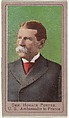 General Horace Porter, United States Ambassador to France, from the Heroes of the Spanish War series (T175), Kinney Brothers Tobacco Company ? American, Commercial color lithograph