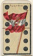 Austria, from the National Flag on Domino series (T177) issued by Kinney Brothers to promote Sweet Caporal Cigarettes, Kinney Brothers Tobacco Company  American, Commercial color print