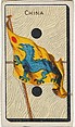 China, from the National Flag on Domino series (T177) issued by Kinney Brothers to promote Sweet Caporal Cigarettes, Kinney Brothers Tobacco Company  American, Commercial color print