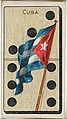 Cuba, from the National Flag on Domino series (T177) issued by Kinney Brothers to promote Sweet Caporal Cigarettes, Kinney Brothers Tobacco Company  American, Commercial color print