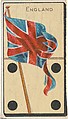 England, from the National Flag on Domino series (T177) issued by Kinney Brothers to promote Sweet Caporal Cigarettes, Kinney Brothers Tobacco Company  American, Commercial color print