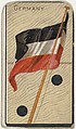 Germany, from the National Flag on Domino series (T177) issued by Kinney Brothers to promote Sweet Caporal Cigarettes, Kinney Brothers Tobacco Company  American, Commercial color print