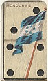Honduras, from the National Flag on Domino series (T177) issued by Kinney Brothers to promote Sweet Caporal Cigarettes, Kinney Brothers Tobacco Company American, Commercial color print