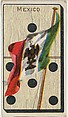 Mexico, from the National Flag on Domino series (T177) issued by Kinney Brothers to promote Sweet Caporal Cigarettes, Kinney Brothers Tobacco Company American, Commercial color print
