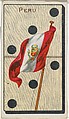 Peru, from the National Flag on Domino series (T177) issued by Kinney Brothers to promote Sweet Caporal Cigarettes, Kinney Brothers Tobacco Company American, Commercial color print