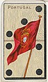 Portugal, from the National Flag on Domino series (T177) issued by Kinney Brothers to promote Sweet Caporal Cigarettes, Kinney Brothers Tobacco Company American, Commercial color print