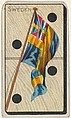 Sweden, from the National Flag on Domino series (T177) issued by Kinney Brothers to promote Sweet Caporal Cigarettes, Kinney Brothers Tobacco Company American, Commercial color print