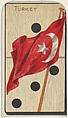 Turkey, from the National Flag on Domino series (T177) issued by Kinney Brothers to promote Sweet Caporal Cigarettes, Kinney Brothers Tobacco Company American, Commercial color print