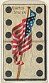United States, from the National Flag on Domino series (T177) issued by Kinney Brothers to promote Sweet Caporal Cigarettes, Kinney Brothers Tobacco Company American, Commercial color print