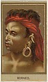 Borneo, from the Races of Mankind series (T181) issued by Abdul Cigarettes, Abdul Cigarettes American, Commercial color lithograph
