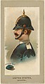 Forage Cap, Infantry, United States, from the Military Uniforms series (T182) issued by Abdul Cigarettes, Abdul Cigarettes American, Commercial color lithograph