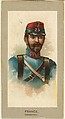 Infantry, France, from the Military Uniforms series (T182) issued by Abdul Cigarettes, Abdul Cigarettes American, Commercial color lithograph