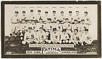 New York Yankees, American League, from the "Baseball Team" series (T200), issued by Liggett & Myers Tobacco Company to promote Fatima Turkish Blend Cigarettes, The Pictorial News Co. American, Photograph