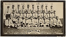 Washington Senators, American League, from the "Baseball Team" series (T200), issued by Liggett & Myers Tobacco Company to promote Fatima Turkish Blend Cigarettes, The Pictorial News Co. American, Photograph