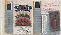 Original packaging for the National Flag on Domino series (T177), with original cancel stamp, issued by Kinney Brothers to promote Sweet Caporal Cigarettes, Kinney Brothers Tobacco Company  American, Commercial color print