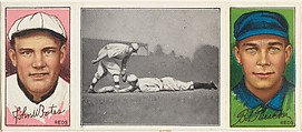 "Nearly Caught," with John W. Bates and Robert H. Bescher, from the series Hassan Triple Folders (T202), Hassan Cigarettes  American, Commercial lithographs with half-tone photograph