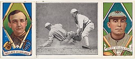 "A Close Talk at Home," R. J. Wallace and Barney Pelty, from the series Hassan Triple Folders (T202), Hassan Cigarettes  American, Commercial lithographs with half-tone photograph