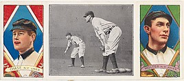 "Chase Dives into Third," with Harold W. Chase and H. Wolter, from the series Hassan Triple Folders (T202), Hassan Cigarettes American, Commercial lithographs with half-tone photograph