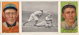 "Lobert Almost Caught," with Harry Steinfeldt and John G. Kling , from the series Hassan Triple Folders (T202), Hassan Cigarettes  American, Commercial lithographs with half-tone photograph