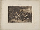 A Tavern in Normandy, from "L'Artiste", Jules-Jacques Veyrassat French, Lithograph on chine collé