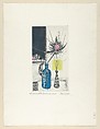 La petite bouteille bleue, Samuel Amsler  German, Etching