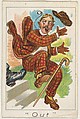 Out, from the Baseball Comics series (T203), P.H. Mayo & Brother, Richmond, Virginia American, Commercial color lithograph