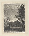 The Skylark, Samuel Palmer  British, Etching on chine collé; seventh or eighth state of eight