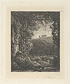 The Sleeping Shepherd; Early Morning, Samuel Palmer  British, Etching on chine collé; third state of four