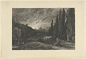 The Early Ploughman, or Morning Spread Upon the Mountains, Samuel Palmer  British, Etching; fifth state of nine