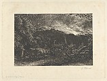 The Weary Ploughman, or The Herdsman, or Tardus Bubulcus, Samuel Palmer  British, Etching; second or fourth state of eight, working proof