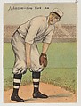 Johnson, New York, American League, from the Mecca Double Folder series (T201), Mecca Cigarettes, Commercial color lithograph