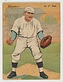 Meyers, New York, National League, from the Mecca Double Folder series (T201), Mecca Cigarettes, Commercial color lithograph