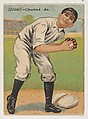 Stovall, Cleveland, American League, from the Mecca Double Folder series (T201), Mecca Cigarettes, Commercial color lithograph