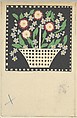 Basket of Flowers, Leopoldine Kolbe Austrian, Color lithograph