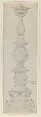 Design for a Candelabra, Bernardo Buontalenti (Bernardo delle Girandole)  Italian, Black chalk