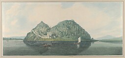 Dumbarton Rock from the South, Joseph Farington British, Pen and gray ink and watercolor