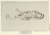 Phaeton, Study for Decoration of a Frame, Théodore Roussel  French, Etching and softground; first state of two
