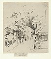 Bank Holiday, Corner of Beaufort Street, Chelsea, Théodore Roussel  French, Etching
