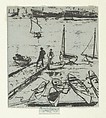 Pleasure Boats, Chelsea, Théodore Roussel  French, Etching