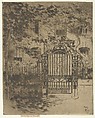 The Gate. Chelsea, Théodore Roussel  French, Etching and drypoint; fourth state of four